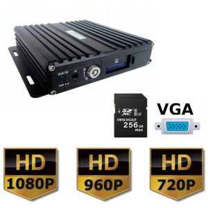Rejestrator mobilny PRO AHD SD DVR 4 kanałowy 4-PIN 1080P VGA