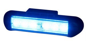 Lampa ostrzegawcza diodowa, 12/24 V, niebieska, 4 tryby błysków, 2 poziomy jasności: dzienny/nocny.